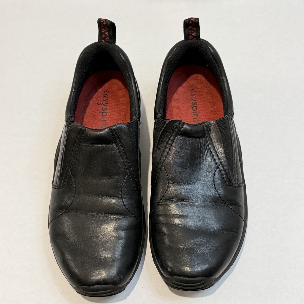 Easy Spirit Womens‎ Black Leather Slip On Comfort Walking Shoes Size 6